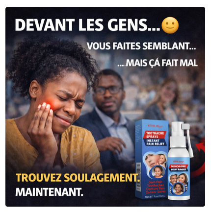 🦷 Spray Miracle Anti-Douleur Dentaire – Soulagement Instantané (TG)