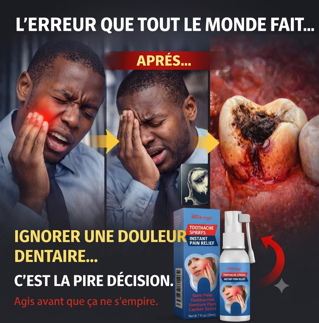 🦷 Spray Miracle Anti-Douleur Dentaire – Soulagement Instantané (TG)