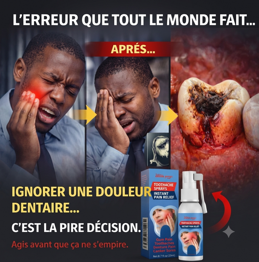 🦷 Spray Miracle Anti-Douleur Dentaire – Soulagement Instantané (TG)