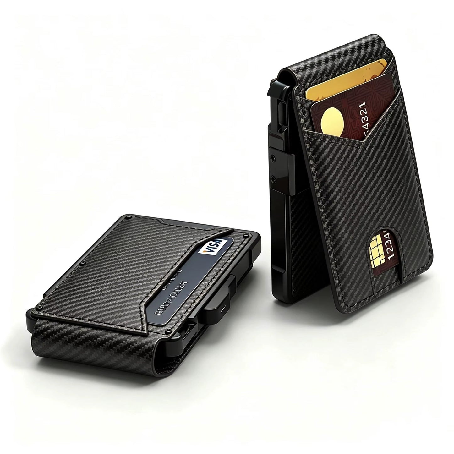 VaultPop™ — Portefeuille Pop‑Up RFID en cuir veritable