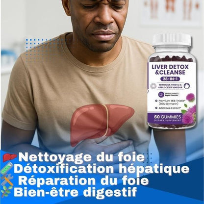 LIVER DETOX & CLEANSE-28 en 1 pour le nettoyage et la détoxification du foie
