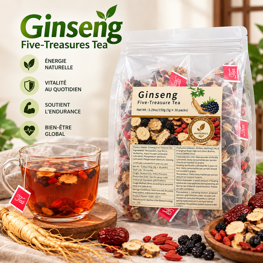 Thé au Ginseng 5 Plantes – Énergie et forme au quotidien